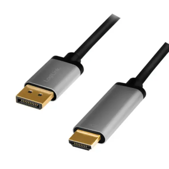 კაბელი Logilink CDA0107 4K/60Hz DisplayPort to HDMI cable 2m  - Primestore.ge