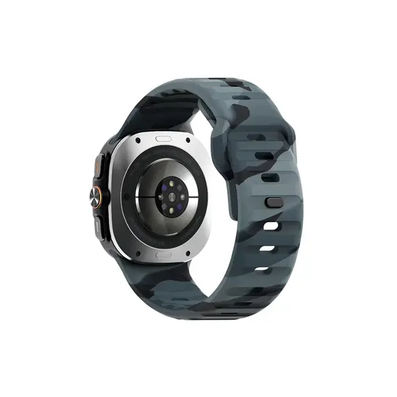 სმარტ საათის სამაჯური TVC Samsung Galaxy Watch Ultra 47mm Silicone Watch Band Breathable Sport Watch Strap - Black Grey Camouflage , 3 image - Primestore.ge