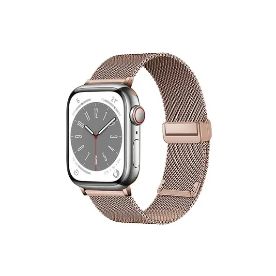 სმარტ საათის სამაჯური TVC KALEBOL Magnetic Buckle Watch Band for Apple Watch Series 10 9 8 7 SE 6 5 4 3 2 1 42mm 41mm 40mm 38mm Stainless Steel Strap - Rose Gold  - Primestore.ge