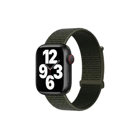 სმარტ საათის სამაჯური TVC KALEBOL Nylon Watch Band for Apple Watch Series 10 Ultra 9 8 7 SE 6 5 4 3 2 1 46mm 49mm 45mm 44mm 42mm Wrist Strap - Army Green  - Primestore.ge