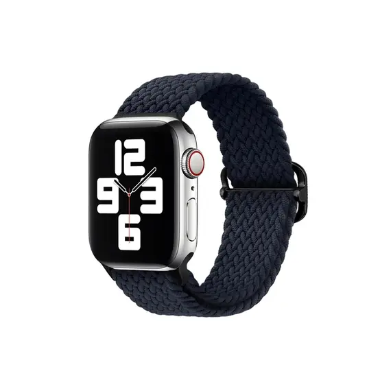 სმარტ საათის სამაჯური TVC Apple Watch Series 10 42mm / 9 8 7 41mm / SE (2023) SE (2022) SE 6 5 4 40mm / 3 2 1 38mm Watch Band Braided Nylon Strap - Charcoal  - Primestore.ge