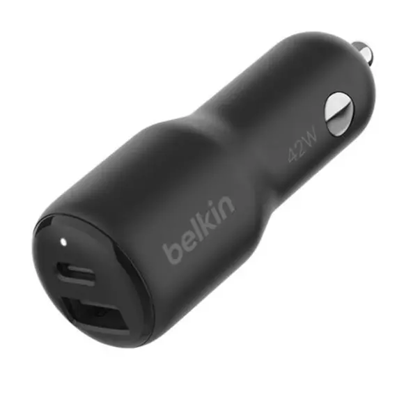 მანქანის დამტენი Belkin Car Charger 42W USB-A/USB-C PD PPS, black , 2 image - Primestore.ge