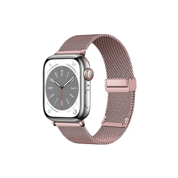 სმარტ საათის სამაჯური TVC KALEBOL Magnetic Buckle Watch Band for Apple Watch Series 10 9 8 7 SE 6 5 4 3 2 1 42mm 41mm 40mm 38mm Stainless Steel Strap - Pink  - Primestore.ge