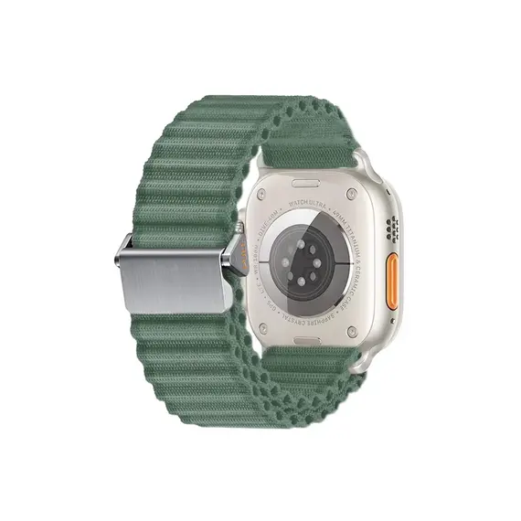 სმარტ საათის სამაჯური TVC Apple Watch Series 10 42mm / 9 8 7 41mm / SE (2023) SE (2022) SE 6 5 4 40mm / 3 2 1 38mm Wavy Texture Nylon Strap - Army Green  - Primestore.ge