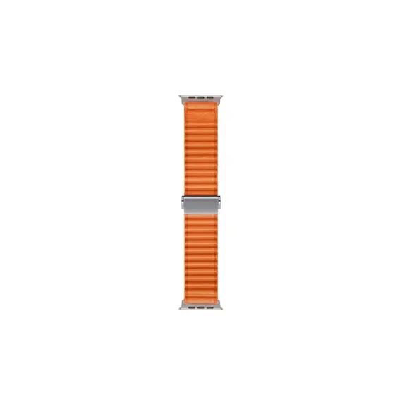 სმარტ საათის სამაჯური TVC Apple Watch Series 10 42mm / 9 8 7 41mm / SE (2023) SE (2022) SE 6 5 4 40mm / 3 2 1 38mm Wavy Texture Nylon Strap - Orange  - Primestore.ge