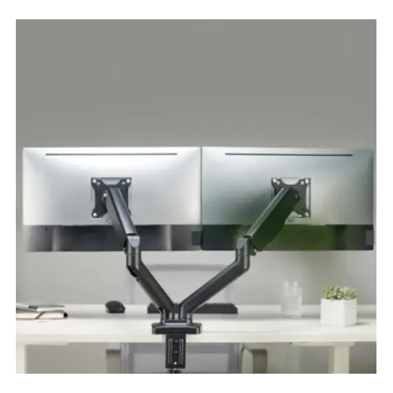 მონიტორის საკიდი Logilink BP0177 Dual monitor mount 17"-32" flat & curved monitors aluminum Black , 3 image - Primestore.ge