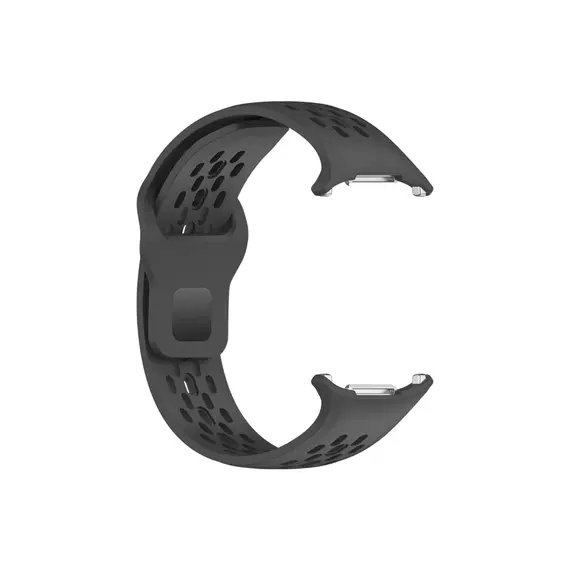 სმარტ საათის სამაჯური TVC Samsung Galaxy Watch Ultra 47mm Fluororubber Watch Band Multiple Holes Breathable Strap - Black , 2 image - Primestore.ge