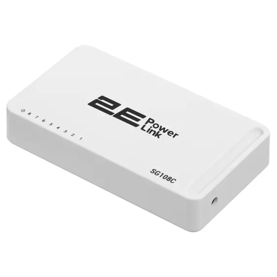 სვიჩი 2E 2E-SG108C PowerLink, 8-Port Gigabit, Switch, White , 2 image - Primestore.ge