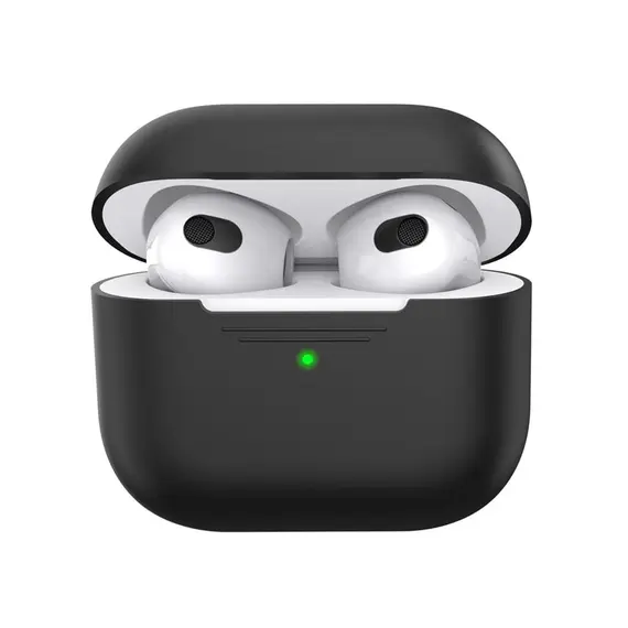 ყურსასმენის ქეისი Silicone Case For AirPods 3 - Black  - Primestore.ge