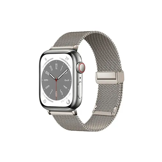 სმარტ საათის სამაჯური TVC KALEBOL Magnetic Buckle Watch Band for Apple Watch Series 10 9 8 7 SE 6 5 4 3 2 1 42mm 41mm 40mm 38mm Stainless Steel Strap - Starlight  - Primestore.ge
