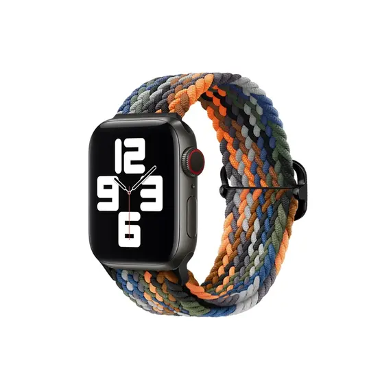 სმარტ საათის სამაჯური TVC Apple Watch Series 10 42mm / 9 8 7 41mm / SE (2023) SE (2022) SE 6 5 4 40mm / 3 2 1 38mm Watch Band Braided Nylon Strap - Camo Multi-Color  - Primestore.ge