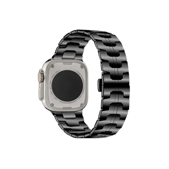 სმარტ საათის სამაჯური TVC Samsung Galaxy Watch Ultra 47mm Watch Band Solid Stainless Steel Metal Strap - Black , 3 image - Primestore.ge
