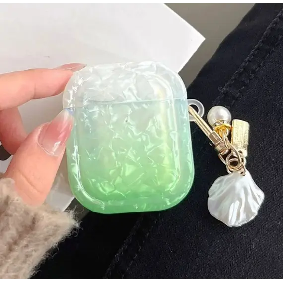 ყურსასმენის ქეისი Protective Cover For AirPods 2nd gen - Pendant/Green  - Primestore.ge