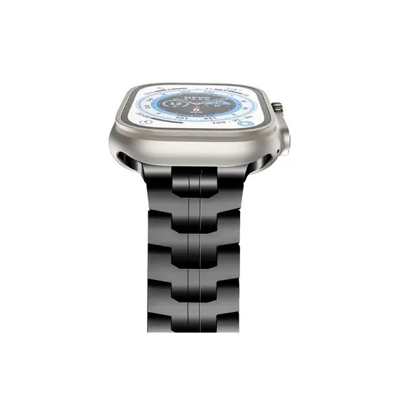 სმარტ საათის სამაჯური TVC Watch Strap for Apple Watch 10 46mm / Ultra 2 / Ultra 49mm / 9 8 7 45mm / SE (2023) SE (2022) SE 6 5 4 44mm / 3 2 1 42mm Stainless Steel Band - Black , 4 image - Primestore.ge