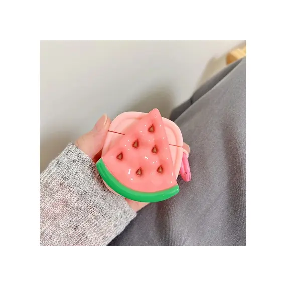 ყურსასმენის ქეისი Silicone Case For AirPods 2nd gen - Watermelon , 2 image - Primestore.ge