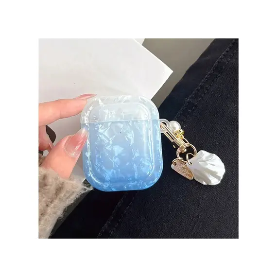 ყურსასმენის ქეისი Protective Cover For AirPods 2nd gen - Pendant/Sky Blue  - Primestore.ge