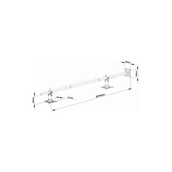პროექტორის სამაგრი SBOX PM-300-3.0 Wall Mount For Projector , 3 image - Primestore.ge