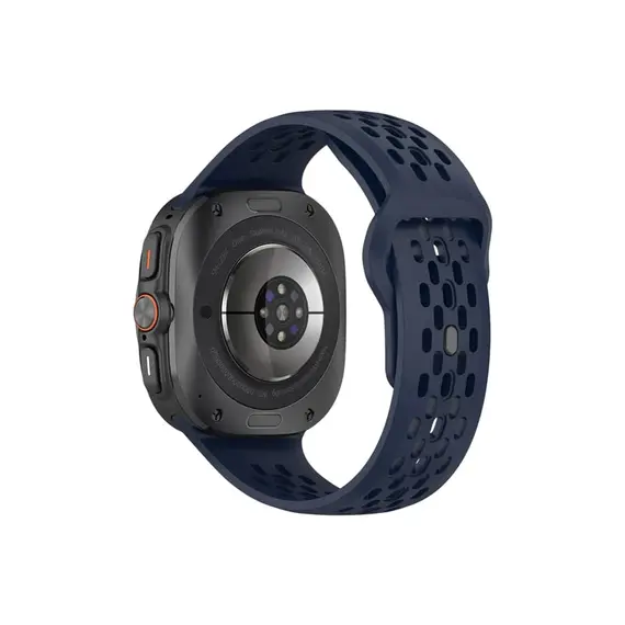 სმარტ საათის სამაჯური TVC Samsung Galaxy Watch Ultra 47mm Fluororubber Watch Band Multiple Holes Breathable Strap - Midnight Blue , 2 image - Primestore.ge
