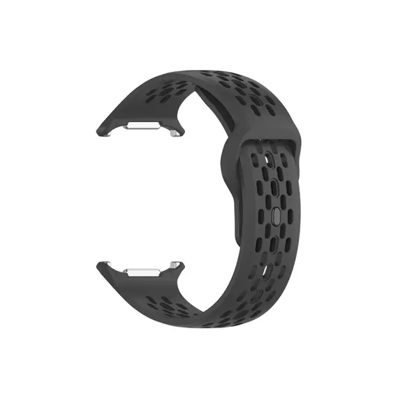 სმარტ საათის სამაჯური TVC Samsung Galaxy Watch Ultra 47mm Fluororubber Watch Band Multiple Holes Breathable Strap - Black , 3 image - Primestore.ge