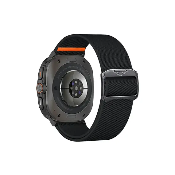 სმარტ საათის სამაჯური TVC Samsung Galaxy Watch Ultra 47mm Nylon Strap Elastic Replacement Watch Band - Black , 2 image - Primestore.ge