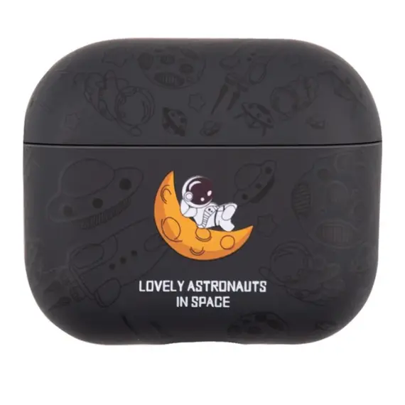 ყურსასმენის ქეისი TVC AirPods 4 TPU Case Earphone Charging Box Water Transfer Printing Protective Cover - Black Astronaut  - Primestore.ge