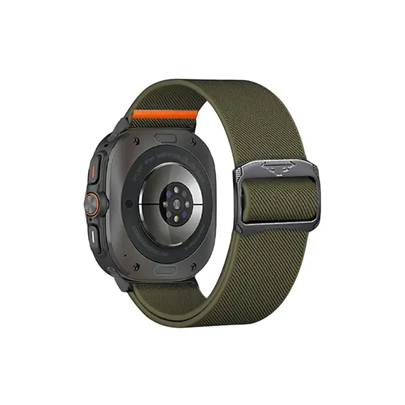 სმარტ საათის სამაჯური TVC Samsung Galaxy Watch Ultra 47mm Nylon Strap Elastic Replacement Watch Band - Army Green , 2 image - Primestore.ge