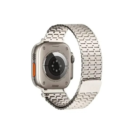 სმარტ საათის სამაჯური TVC LEMONDA Magnetic Strap For Apple Watch Series 10 Ultra 9 8 7 SE 6 5 4 3 2 1 46mm 49mm 45mm 44mm 42mm Metal Watch Band - Starlight , 3 image - Primestore.ge