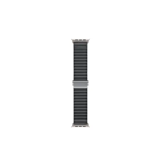 სმარტ საათის სამაჯური TVC Apple Watch Series 10 42mm / 9 8 7 41mm / SE (2023) SE (2022) SE 6 5 4 40mm / 3 2 1 38mm Wavy Texture Nylon Strap - Black , 2 image - Primestore.ge