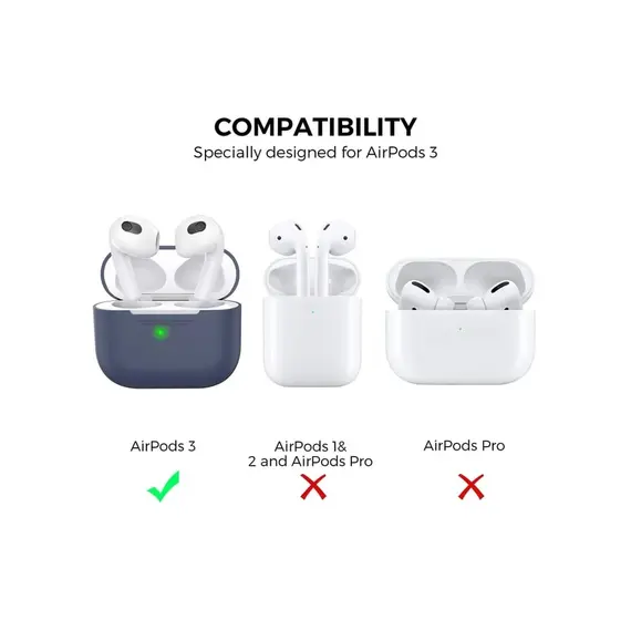 Silicone Case For AirPods 3 - Midnight Blue, 4 image