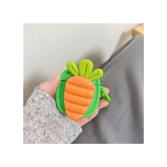 ყურსასმენის ქეისი Silicone Case For AirPods 2nd gen - Carrot , 2 image - Primestore.ge