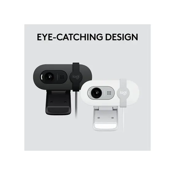 ვებკამერა Logitech Brio 100 Full HD Webcam - Off-White (L960-001617) , 4 image - Primestore.ge