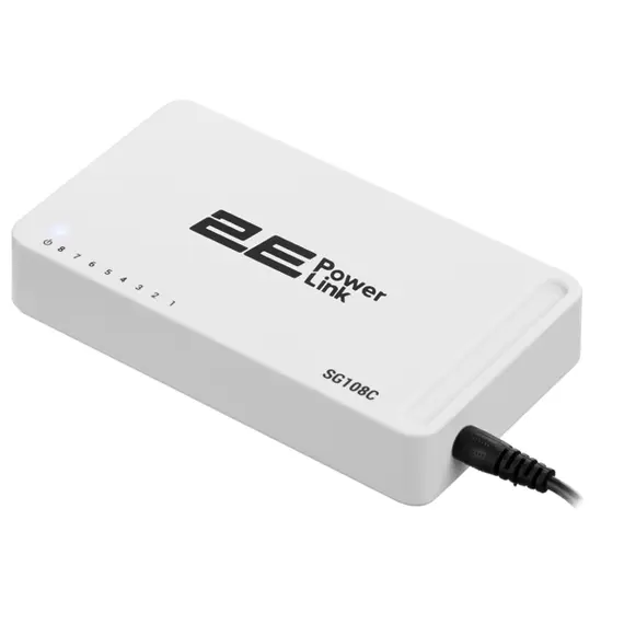 სვიჩი 2E 2E-SG108C PowerLink, 8-Port Gigabit, Switch, White , 3 image - Primestore.ge