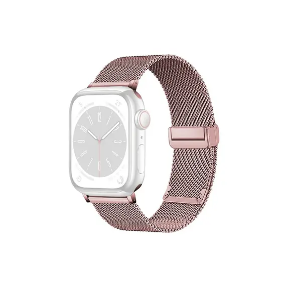 სმარტ საათის სამაჯური TVC KALEBOL Magnetic Buckle Watch Band for Apple Watch Series 10 9 8 7 SE 6 5 4 3 2 1 42mm 41mm 40mm 38mm Stainless Steel Strap - Pink , 2 image - Primestore.ge