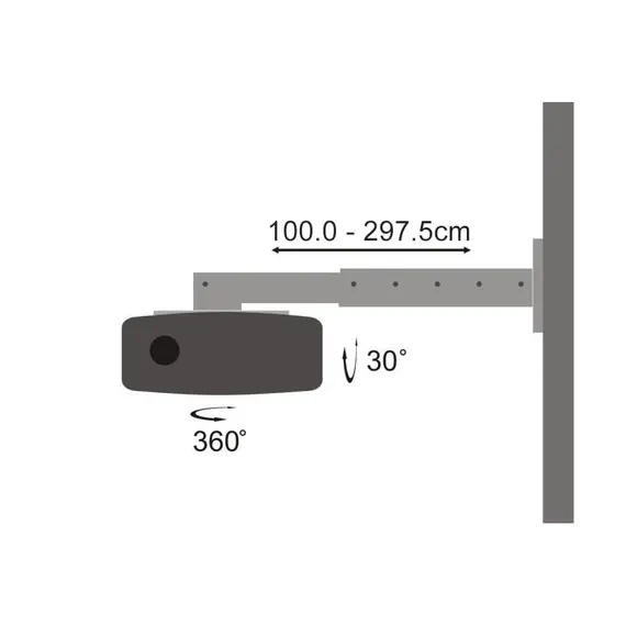პროექტორის სამაგრი SBOX PM-300-3.0 Wall Mount For Projector , 2 image - Primestore.ge