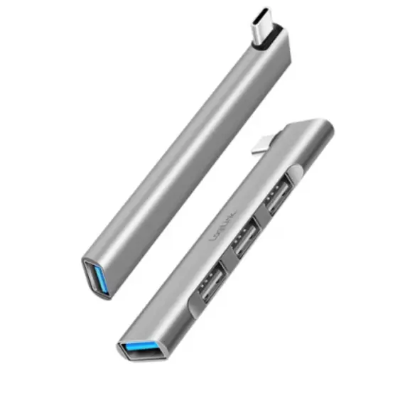 USB ჰაბი Logilink UA0437 Ultraslim 4-port USB-C hub 18W Aluminum , 2 image - Primestore.ge