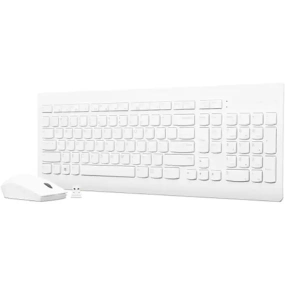 კლავიატურა და მაუსი Lenovo GX31F38001, Wireless, Keyboard And Mouse, White , 2 image - Primestore.ge