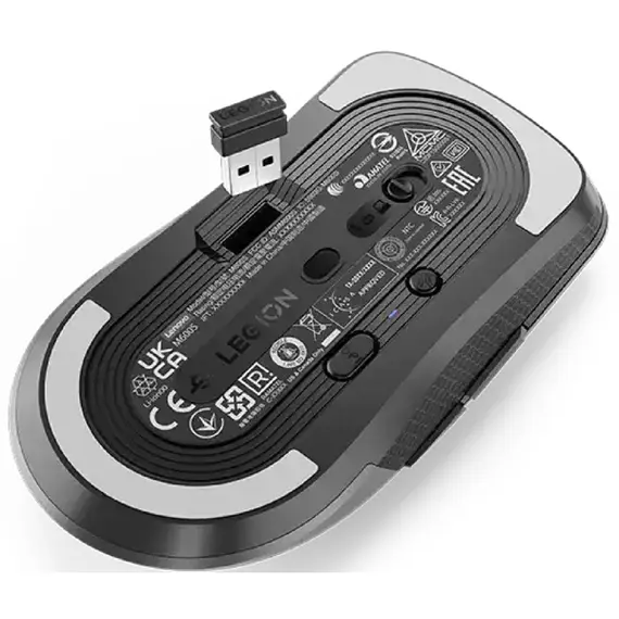 მაუსი Lenovo GY51H47355 Legion M600S, Wireless, Bluetooth, USB-C, Gaming Mouse, Storm Grey , 7 image - Primestore.ge