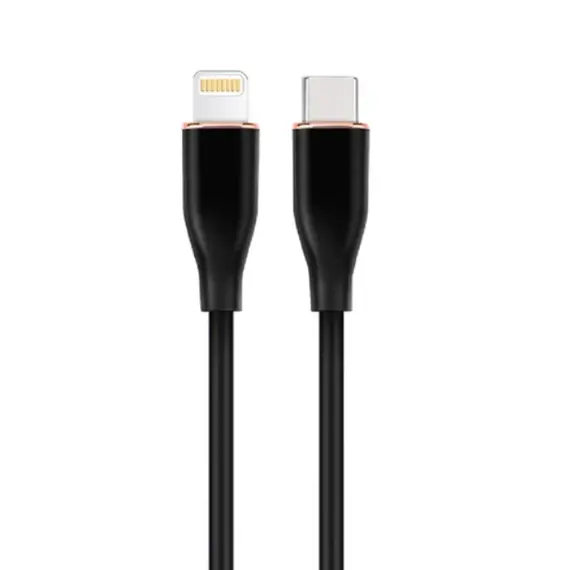 კაბელი Gembird CC-USB2S-CM8PM-1.5M-bk Premium silicon USB Type-C to 8-pins charging & data cable 1.5m Black  - Primestore.ge
