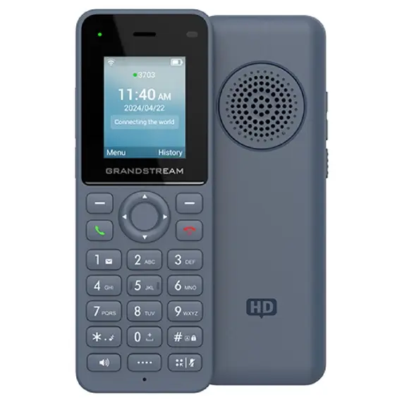 უსადენო სტაციონარული ტელეფონი Grandstream WP816, Portable Wi-Fi Phone, 2SIP, Blue  - Primestore.ge