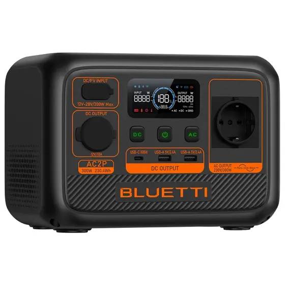 ელექტრო სადგური Bluetti AC2P, 230,4Wh, USB-C, USB-A, Power Station, Black , 2 image - Primestore.ge