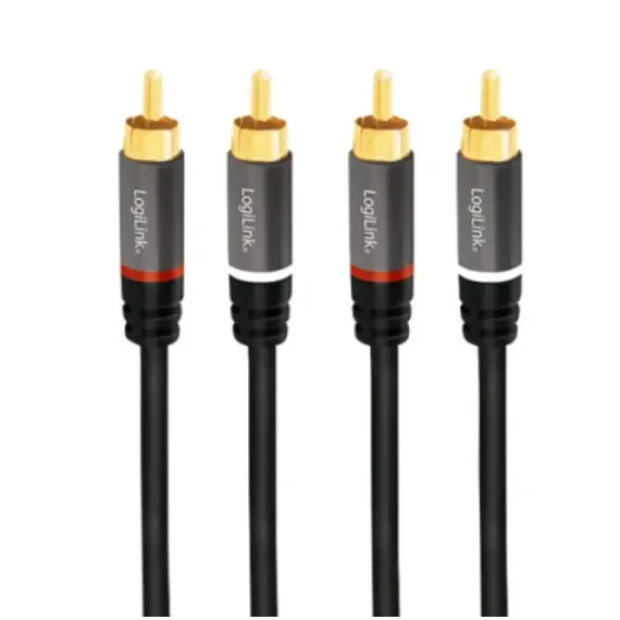 კაბელი Logilink CA1204 2 x 2 Cinch Audio Cable (RCA) 2m , 2 image - Primestore.ge
