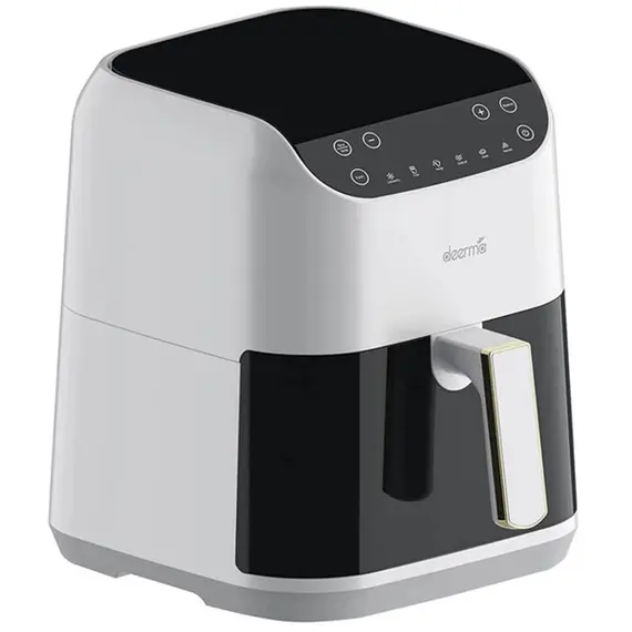 აეროგრილი Deerma DEM-KZ130W, 1300W, 5.5L, Air Fryer, White/Black , 4 image - Primestore.ge