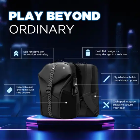ნოუთბუქის ჩანთა Lenovo GX41M53147 Legion GB700, 16", Backpack, Black , 3 image - Primestore.ge
