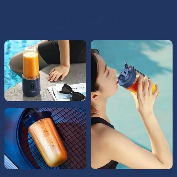 ბლენდერი Deerma DEM-NU06, 140W, 21000Rpm, 0.4L, Wired, Blue , 6 image - Primestore.ge
