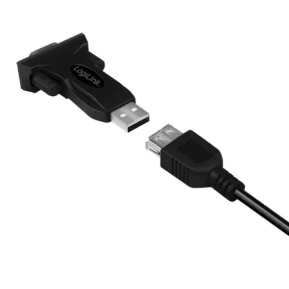Logilink AU0002F USB 2.0 to DB9/M (RS232) Adapter Black, 2 image