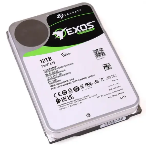 მყარი დისკი Seagate, HDD.IronWolf. SATAIII . 3.5-inch, 12TB 5Y, ST12000NM000J , 2 image - Primestore.ge