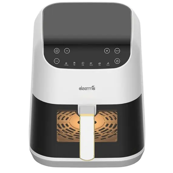 აეროგრილი Deerma DEM-KZ130W, 1300W, 5.5L, Air Fryer, White/Black , 2 image - Primestore.ge