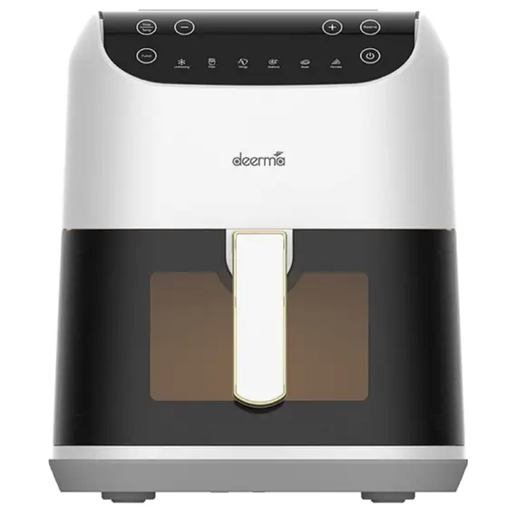 აეროგრილი Deerma DEM-KZ130W, 1300W, 5.5L, Air Fryer, White/Black , 5 image - Primestore.ge