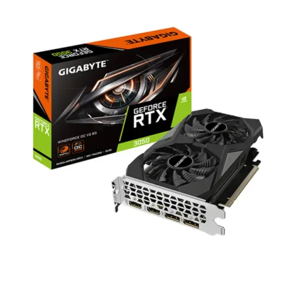 ვიდეო დაფა Gigabyte GeForce RTX3050 WINDFORCE OC V2 6GB 96-Bit GDDR6 - GV-N3050WF2OCV2-6GD  - Primestore.ge