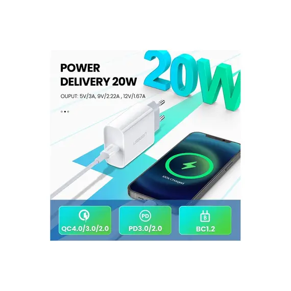 ადაპტერი UGREEN (60450) CD137 Fast Charging Port 20W , 8 image - Primestore.ge